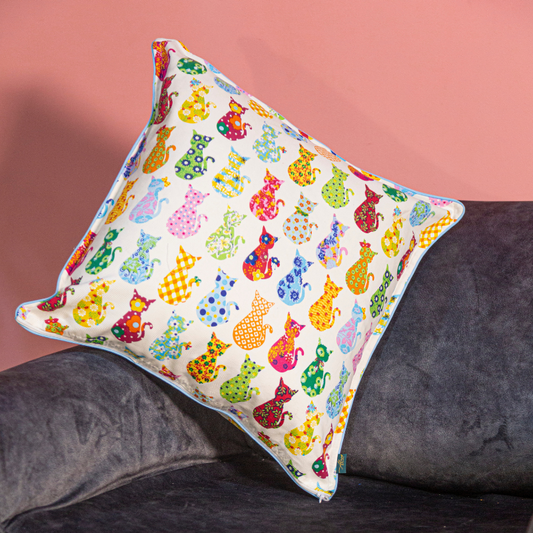 Funda Cojín Estampado Gatos