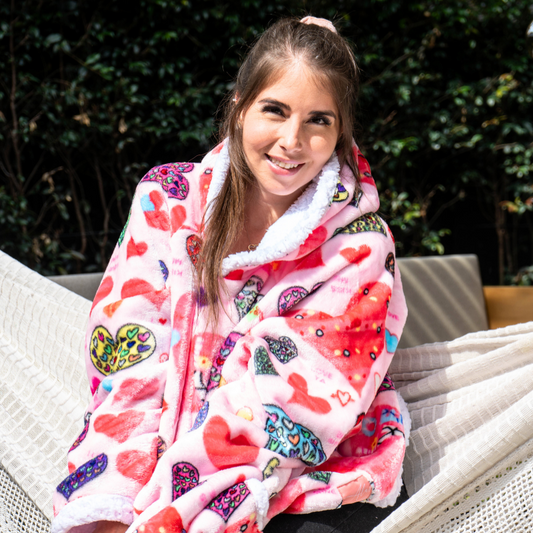 Oversize Adulto Corazón Rosado