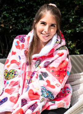 Oversize Adulto Corazón Rosado