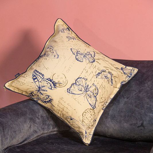 Funda Cojín Estampado de Mariposa