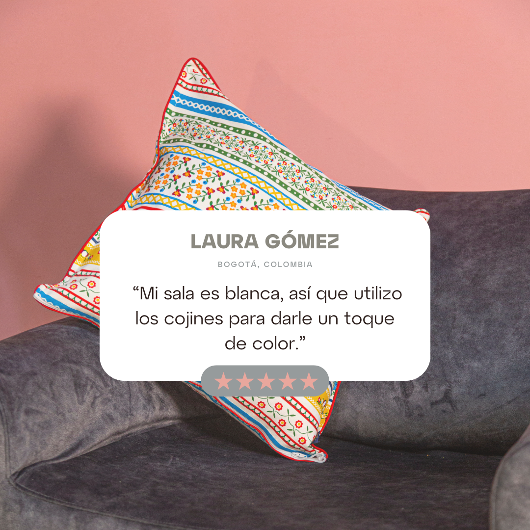 Funda Cojín Estampado Rayas de Colores