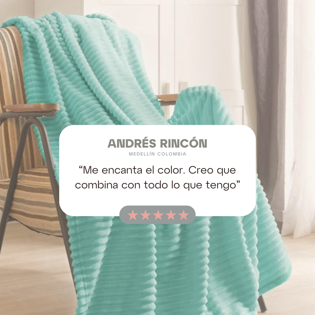 Cobija Acanalada Menta