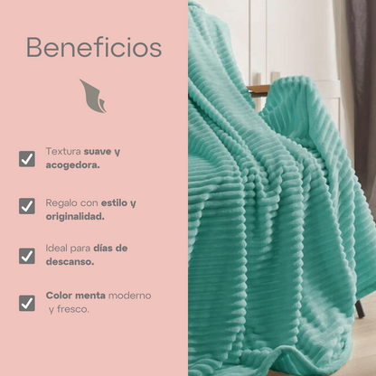 Cobija Acanalada Menta