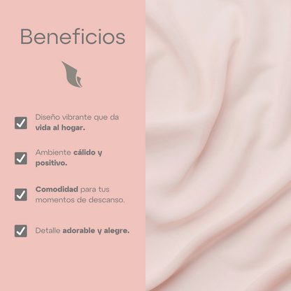 Funda Cojín Estampado Casa de Colores