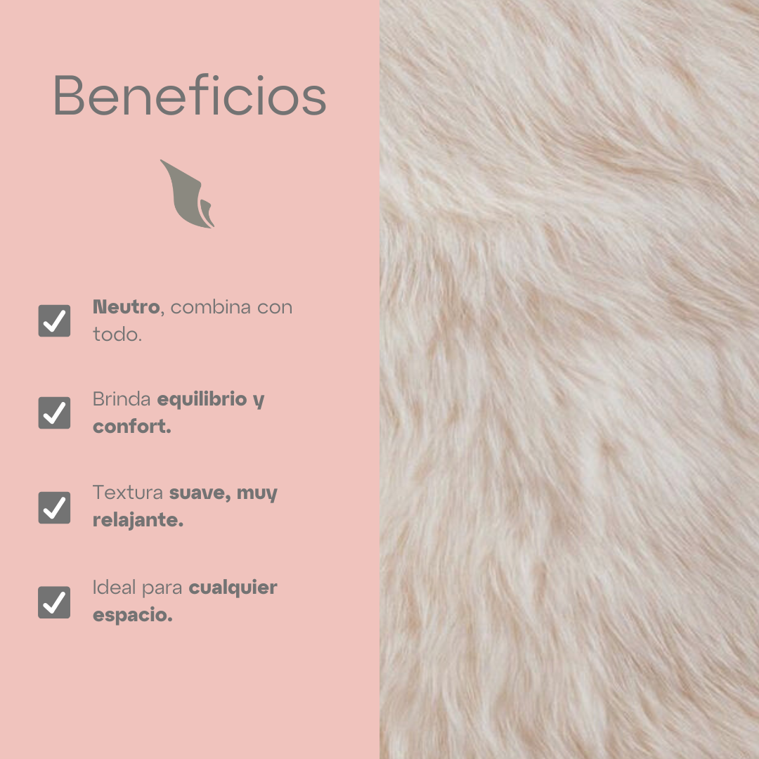 Funda Cojín Peludo Beige