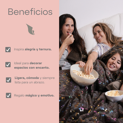 Cobija Glitter Estrella Café