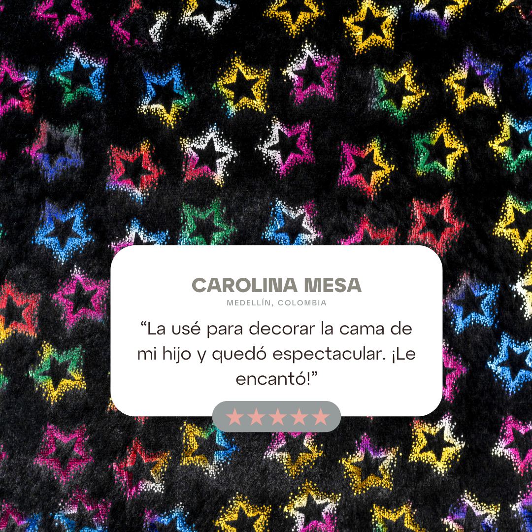 Cobija Glitter Estrella Negra