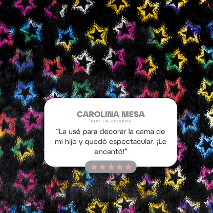 Cobija Glitter Estrella Negra
