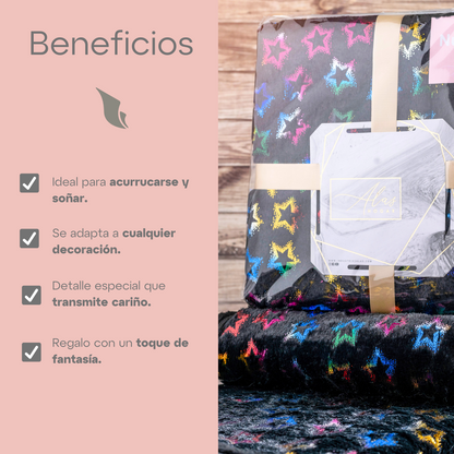 Cobija Glitter Estrella Negra