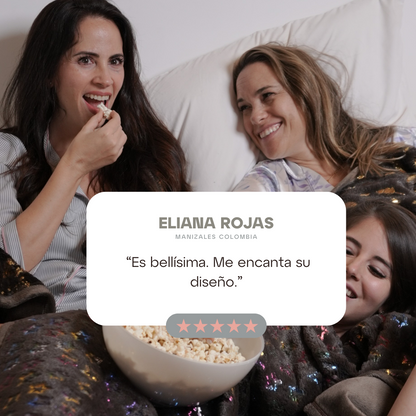 Cobija Glitter Pluma Café